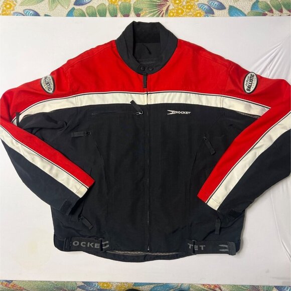 Joe Rocket Ballistic Series Jacket  Mens Red Black Motorcycle Jacket Size 2XL - Picture 1 of 16